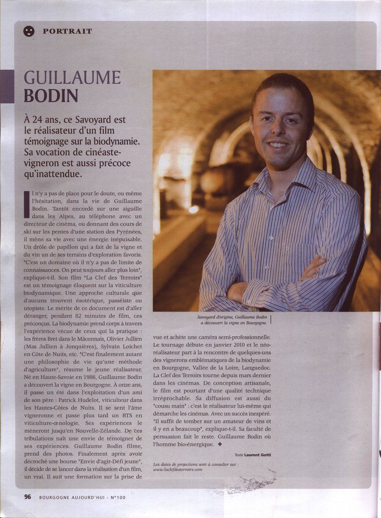 Bourgogne Aujourd'hui 100 | Portrait Guillaume Bodin