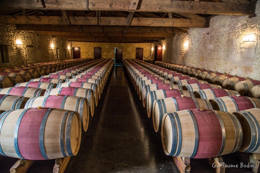 The current cellar aging in oak barrels.– at Chateau Pontet-Canet.