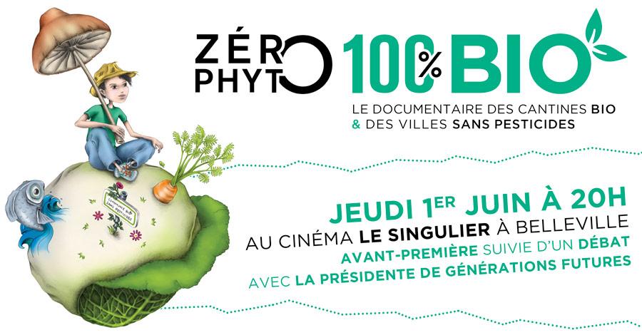 Avant-première de Zéro Phyto 100% Bio le jeudi 1er juin 2017 à Belleville