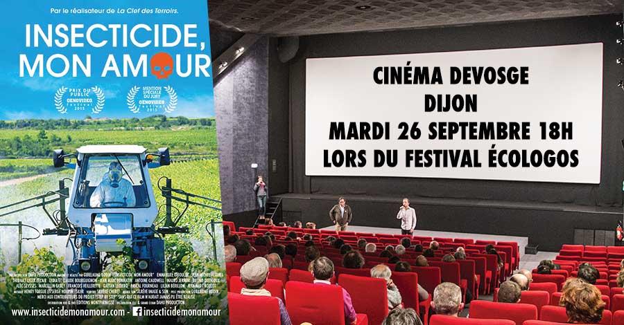 Projection de Insecticide Mon Amour au Cinéma Devosge à Dijon le mardi 26 septembre 2017