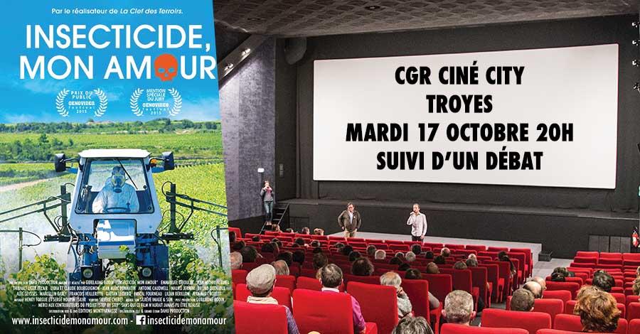 Projection de Insecticide Mon Amour au Cinéma CGR Ciné City de Troyes le mardi 17 octobre 2017