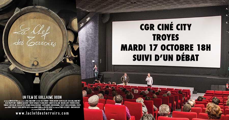 Projection de La Clef des Terroirs au Cinéma CGR Ciné City à Troyes le 17 octobre 20107