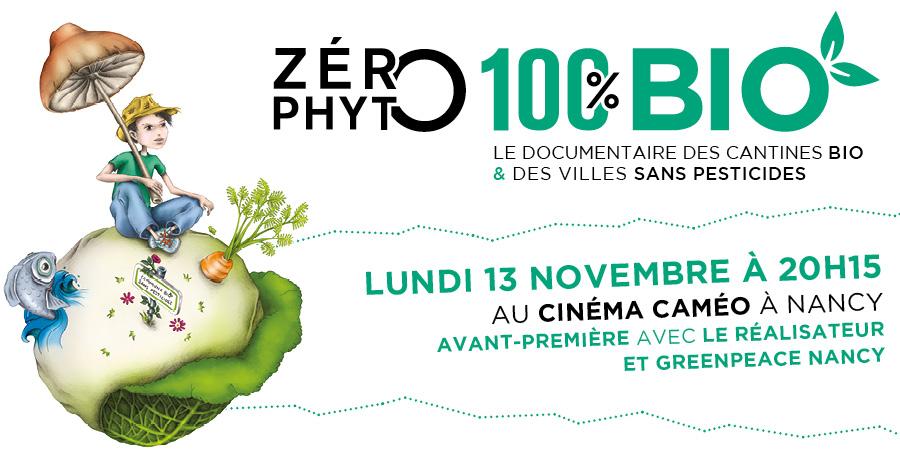 Avant-première de Zéro Phyto 100% Bio le lundi 13 novembre à Nancy