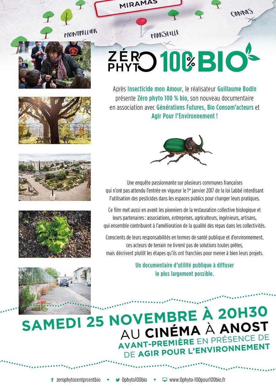 Avant-première de Zéro Phyto 100% Bio le samedi 25 novembre à Anost