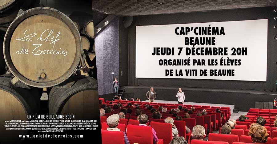 Projection de La Clef des Terroirs au Cap'Cinéma de Beaune le jeudi 7 décembre 20107