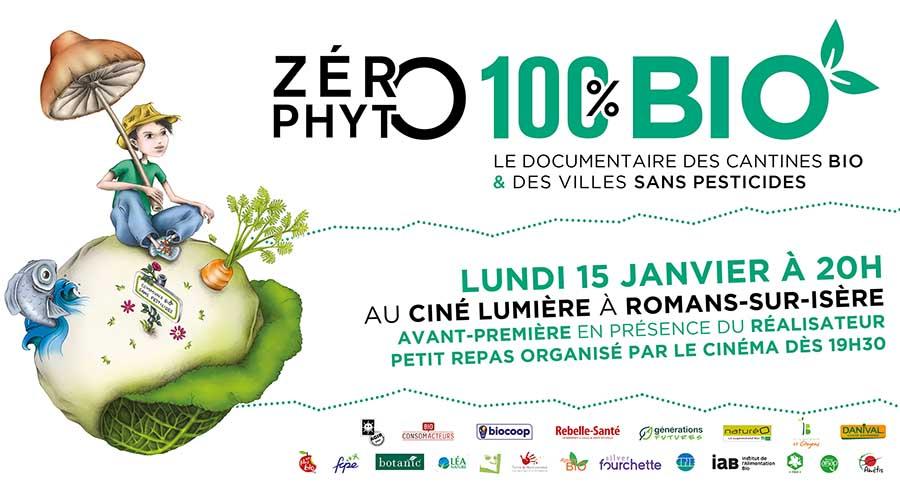 Avant-première de Zéro Phyto 100% Bio le lundi 15 janvier 2018 à Romans-sur-Isère