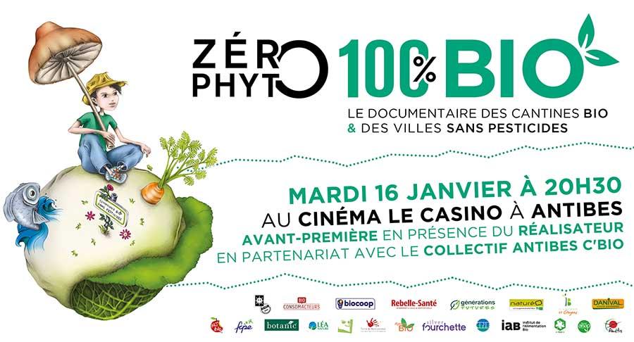 Avant-première de Zéro Phyto 100% Bio le mardi 16 janvier 2018 à Antibes
