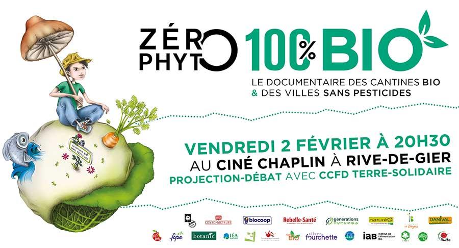 Projection-débat de Zéro Phyto 100% Bio le vendredi 2 février 2018 à Rive-de-Gier