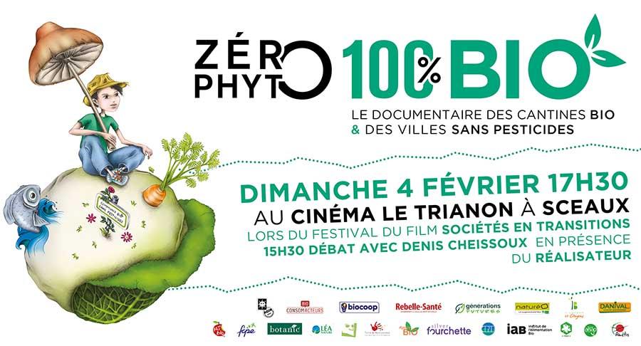 Projection-débat de Zéro Phyto 100% Bio le dimanche 4 février 2018 à Sceaux