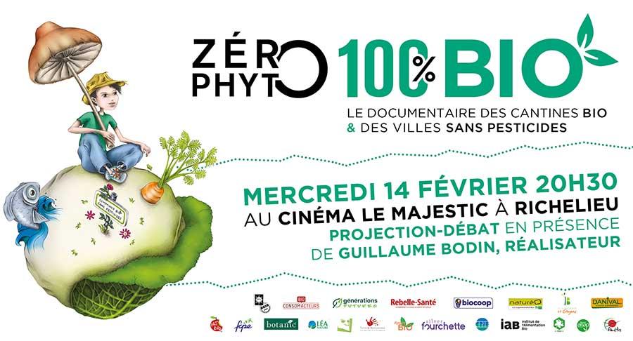 Projection-débat de Zéro Phyto 100% Bio le mercredi 14 février 2018 à Richelieu