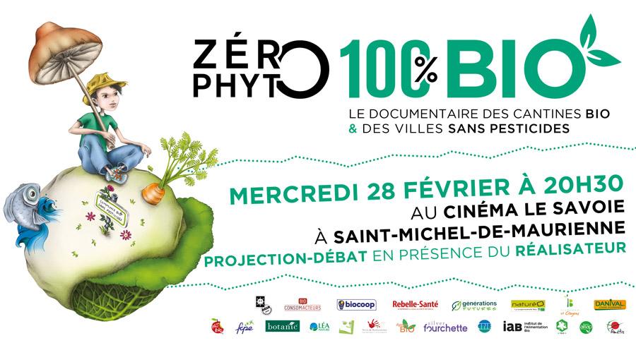 Projection-débat de Zéro Phyto 100% Bio le mercredi 28 février 2018 à Saint-Michel-de-Maurienne