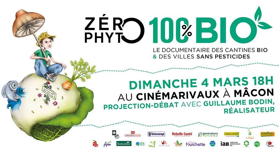 Projection-débat de Zéro Phyto 100% Bio le dimanche 4 mars 2018 à Mâcon