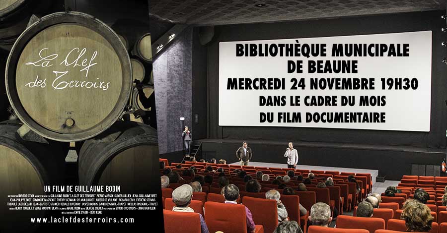 Projection de La Clef des Terroirs à la Bibliothèque Municipale de Beaune le mercredi 24 novembre 2021