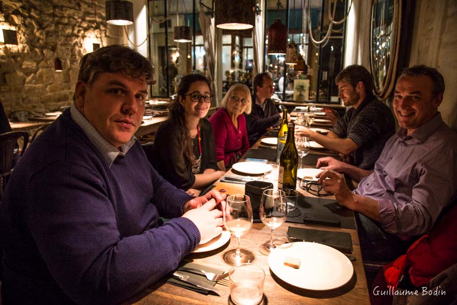 Repas à la Grande Crémerie avec Thibault Liger Belair et Emmanuel Giboulot.