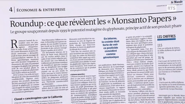 Article du Monde sur les Monsanto Papers