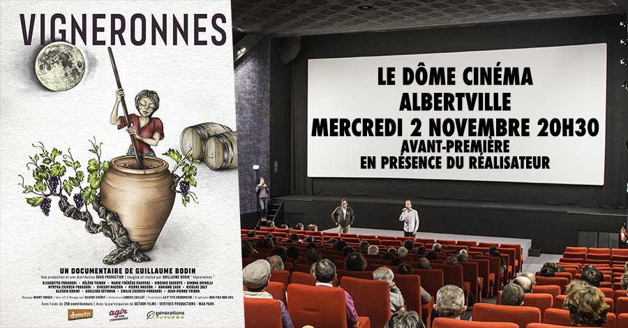 Vigneronnes au Cinéma le Dome à Montmélian le jeudi 3 novembre à 20h30