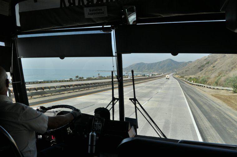 Sur l'autoroute 101 en direction de Santa Barabara, toute cette côte est très prisée des surfeurs...