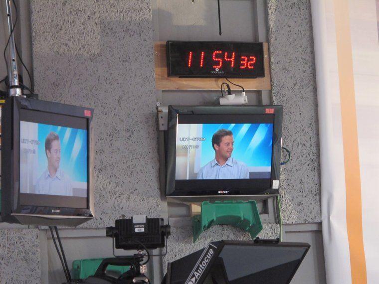 Guillaume Bodin juste avant le direct sur France 3 Aquitaine le 3 mai 2011