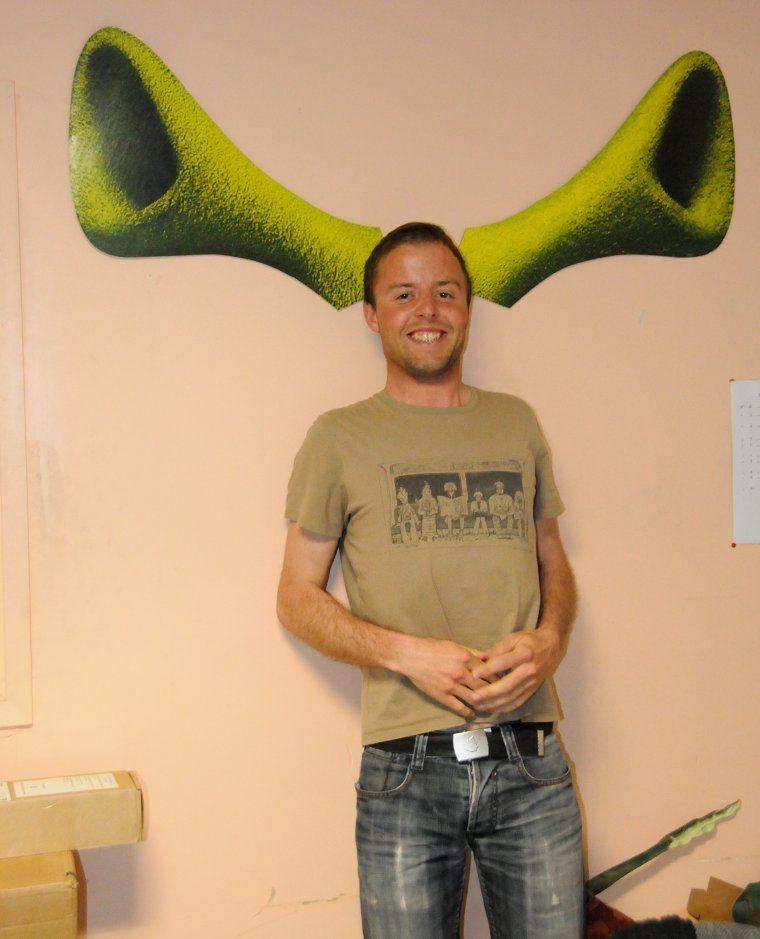 Guillaume Bodin à les oreilles de Shrek