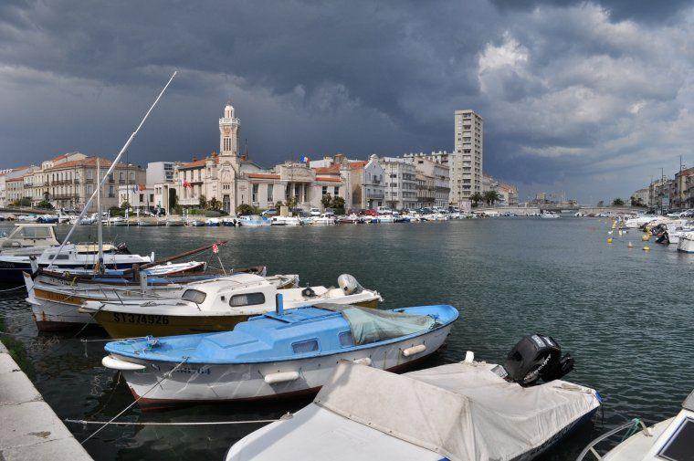 Les canaux de la ville de Sète