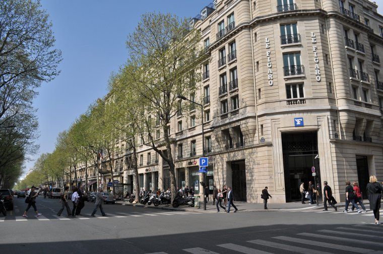 L'immeuble du Figaro au 14 Boulevard Haussman dans le 9ème arrondissement de Paris