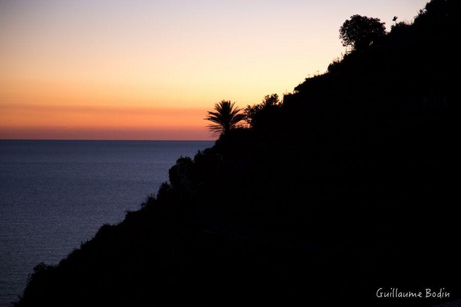 Coucher de soleil sur les 5 terre